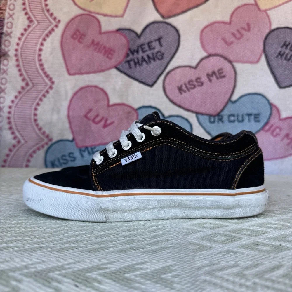 Size 7 - VANS Chukka‎ Low (Denim) Black White Sneakers